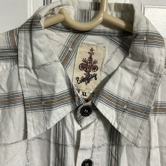 Vintage Men's shirt button down plaid with eagle size XL new 100% cotton - Picture 2 of 4
